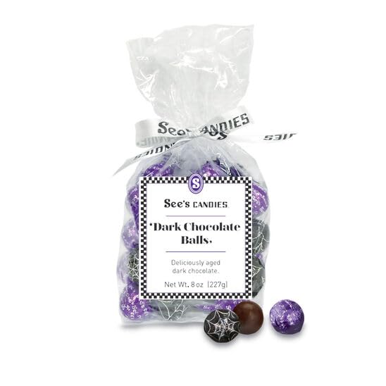 See's Candies 8 oz Halloween Dark Chocolate Balls