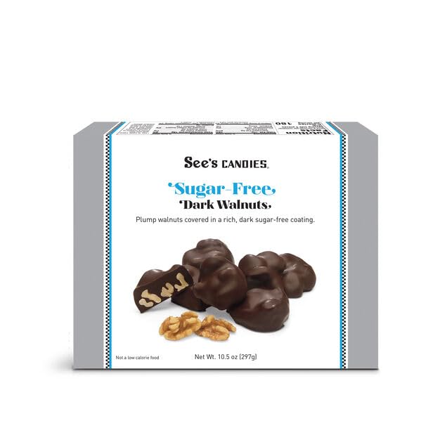 See's Candies 10.5 oz Sugar Free Dark Walnuts