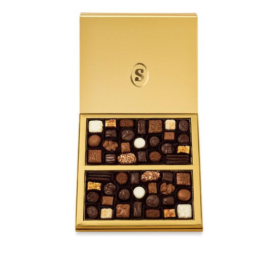 See's Candies Large Gold Fancy - Premium Chocolates Caramels, Brittles, and More, Gold Gift Box for Special Occasions, 34.2 oz