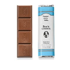 See's Candies 6 oz Sugar Free Milk Bars (4 Individually Wrapped Bars)